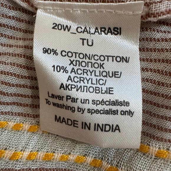 Mes Demoiselles Textured Striped Cardigan w sequin/fringe edge. OS VGUC - Picture 11 of 12